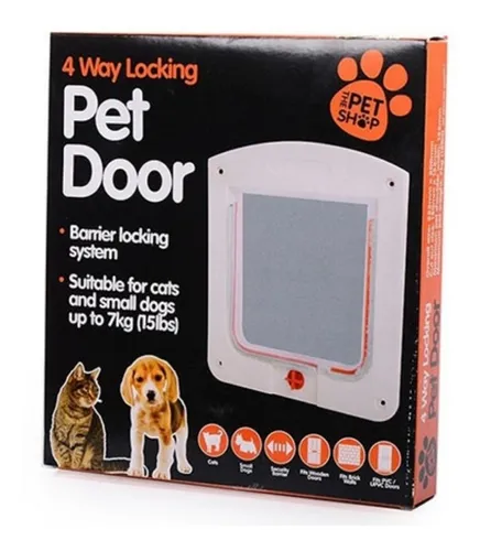 Puerta para gatos y perros Puerta para mascotas de 2 tamaños Puerta para  mascotas y perros de 4 vías